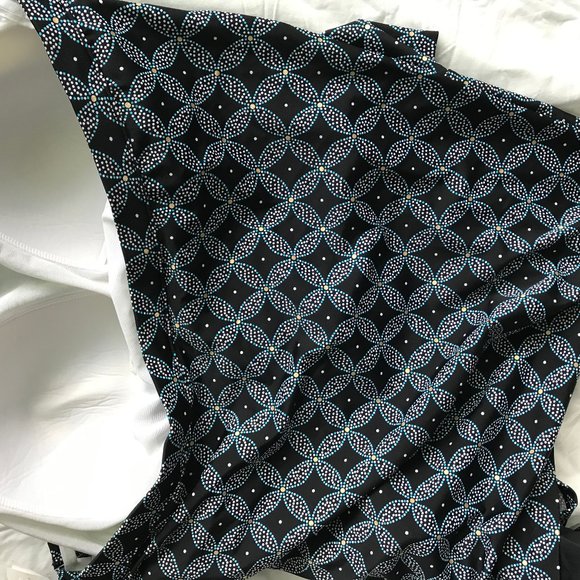 PLUS 24W swimsuit blue black print one pc NEW - Picture 6 of 6